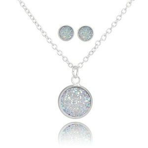 3/$25 Druzy Necklace and Earring Set